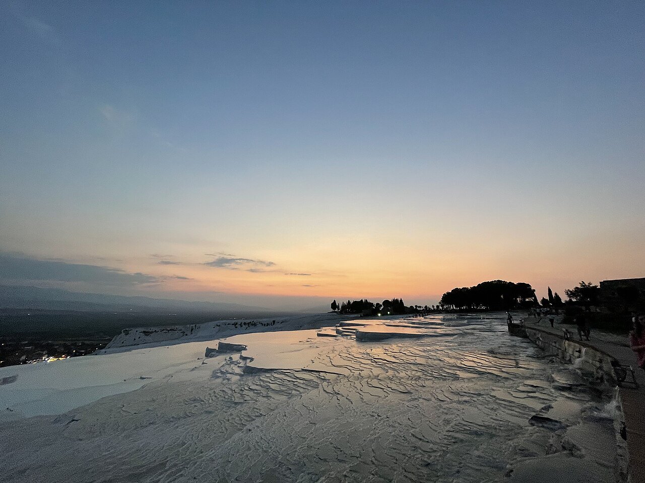 Denizli — Pamukkale Traventines at Sunset, Denizli, Turkey