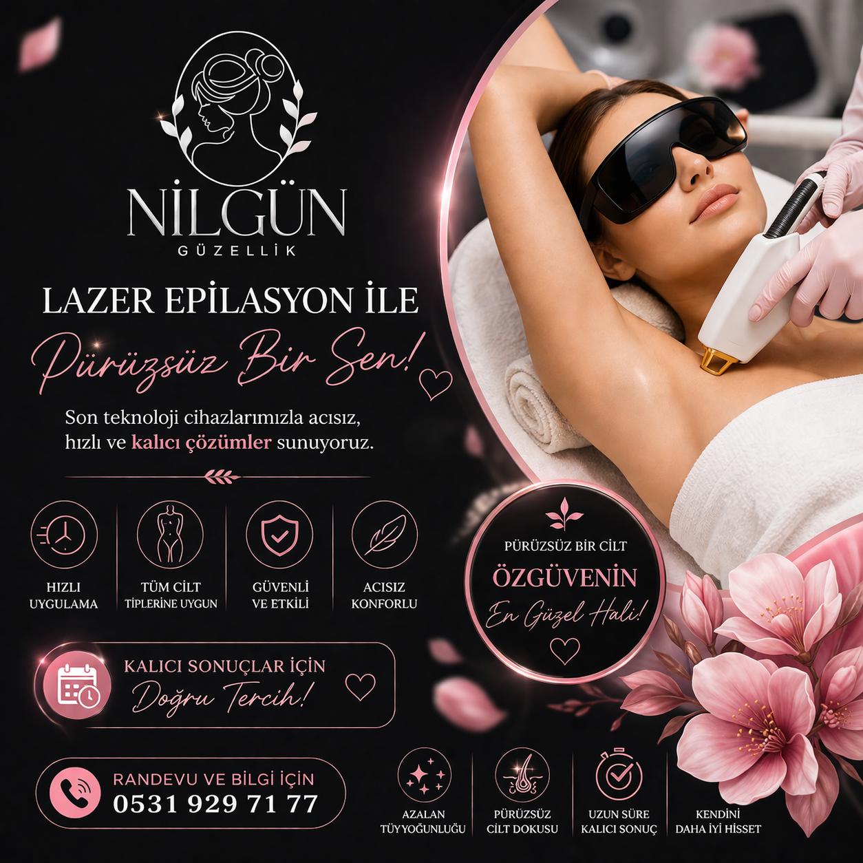 Nilgün Güzellik Salonu | Lazer Epilasyon, Cilt Bakımı ve Güzellik Salonu