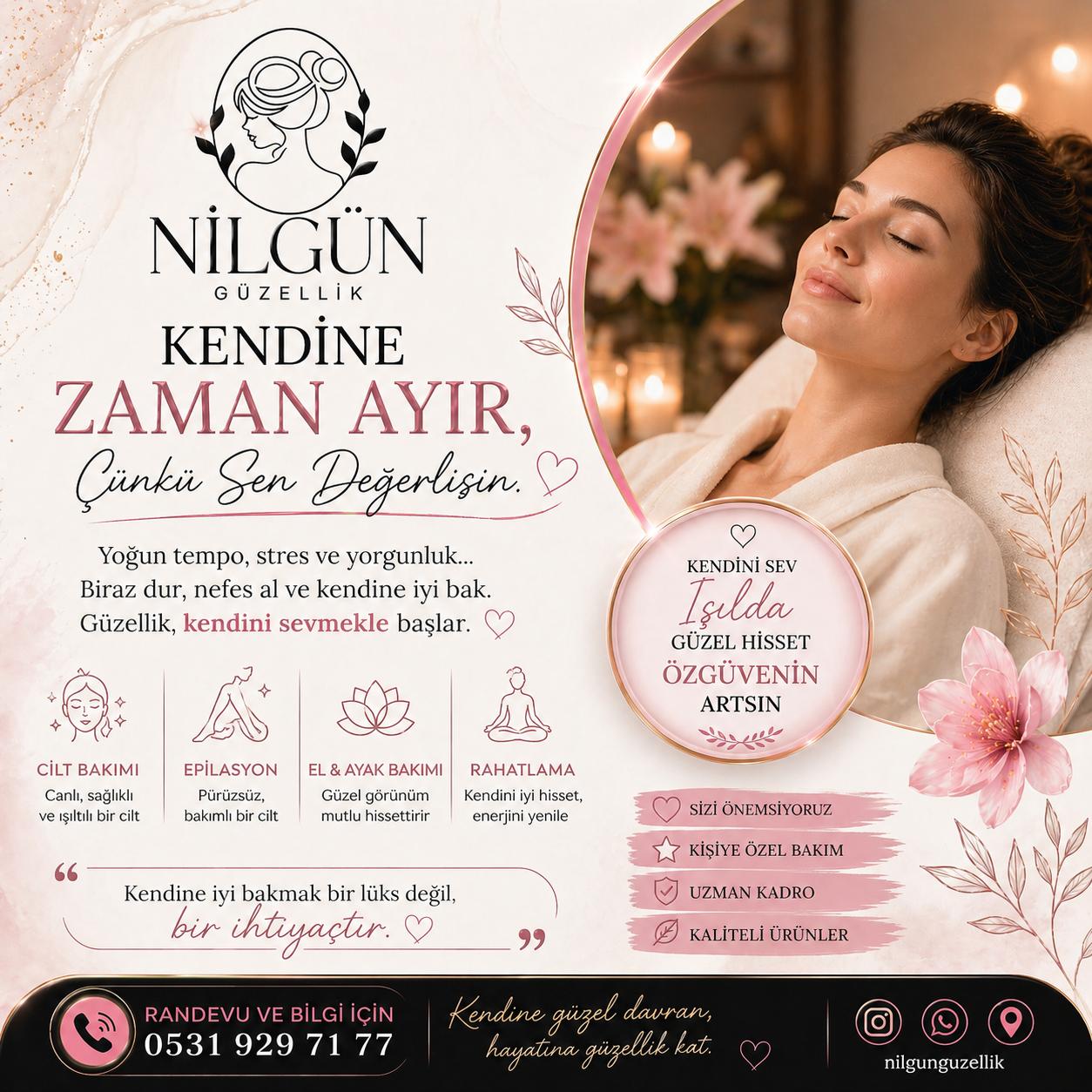 Nilgün Güzellik Salonu | Lazer Epilasyon, Cilt Bakımı ve Güzellik Salonu