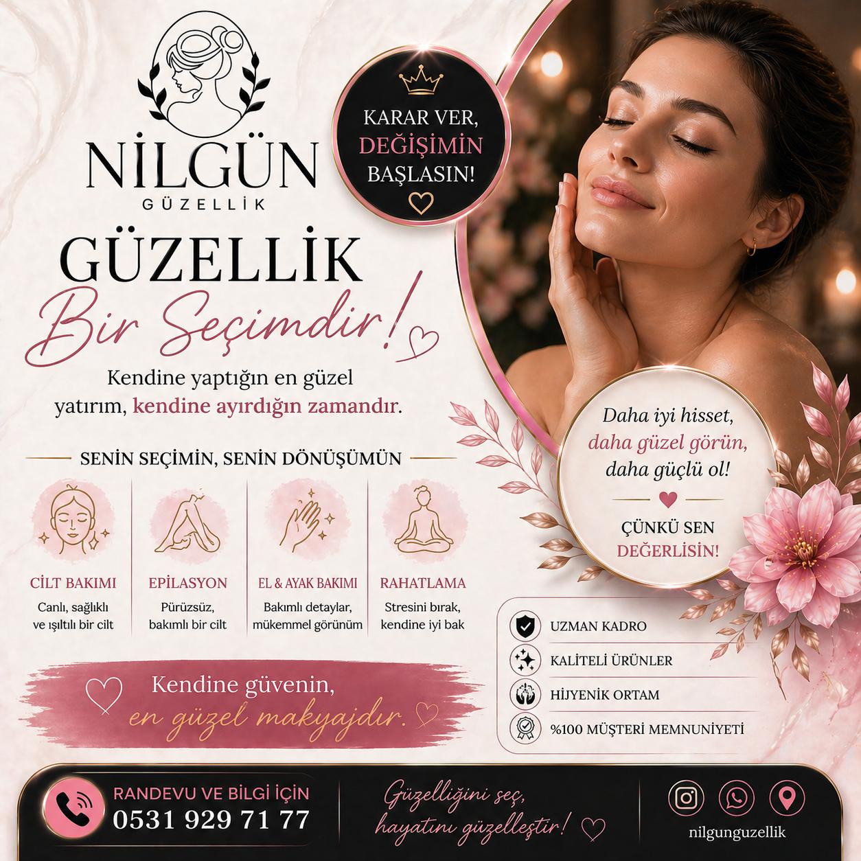 Nilgün Güzellik Salonu | Lazer Epilasyon, Cilt Bakımı ve Güzellik Salonu
