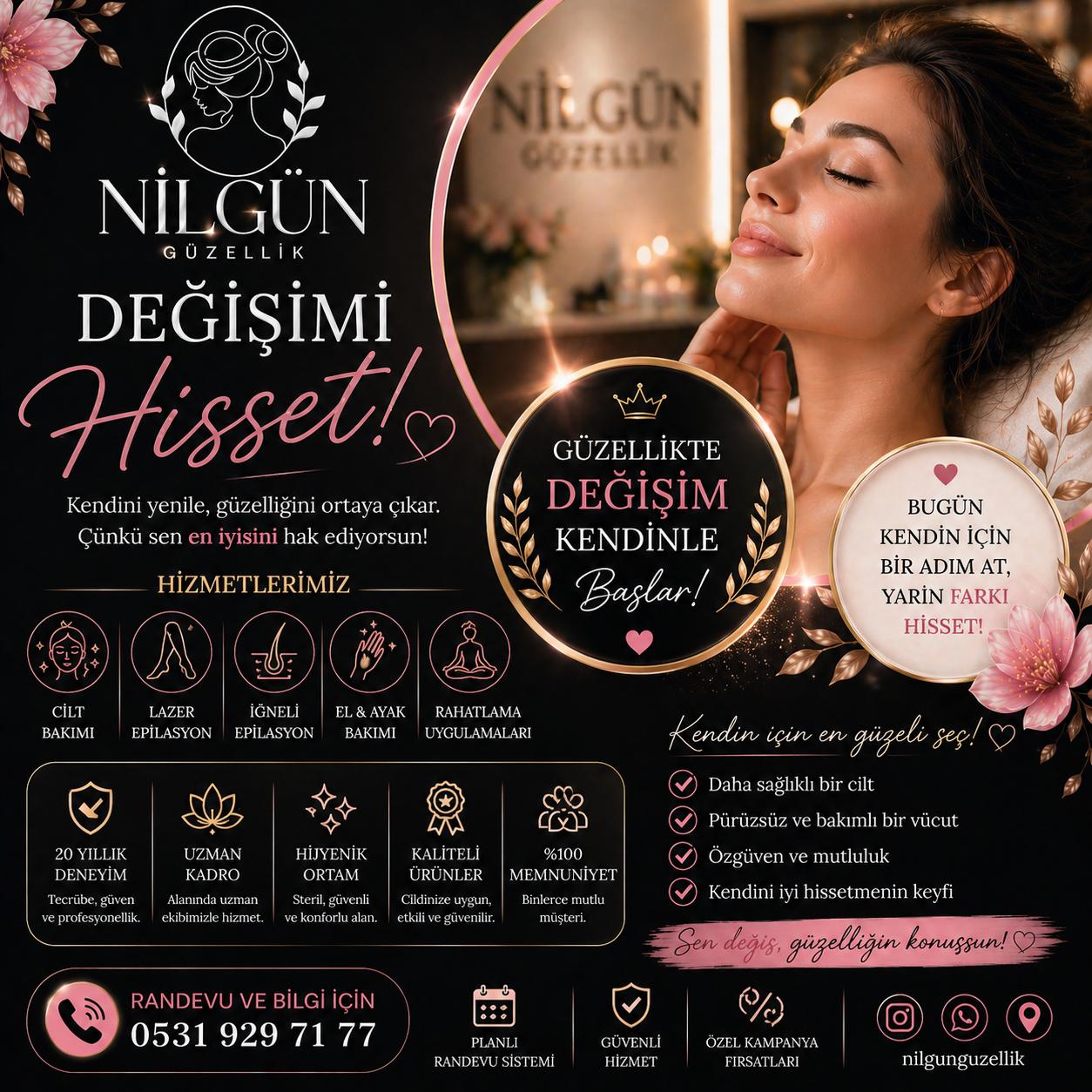 Nilgün Güzellik Salonu | Lazer Epilasyon, Cilt Bakımı ve Güzellik Salonu