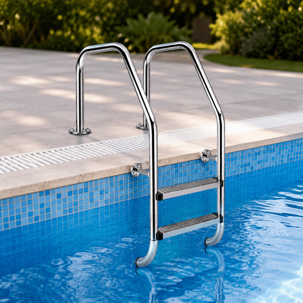 2 Basamaklı Overflow Tip Havuz Merdiveni AISI 304 Paslanmaz